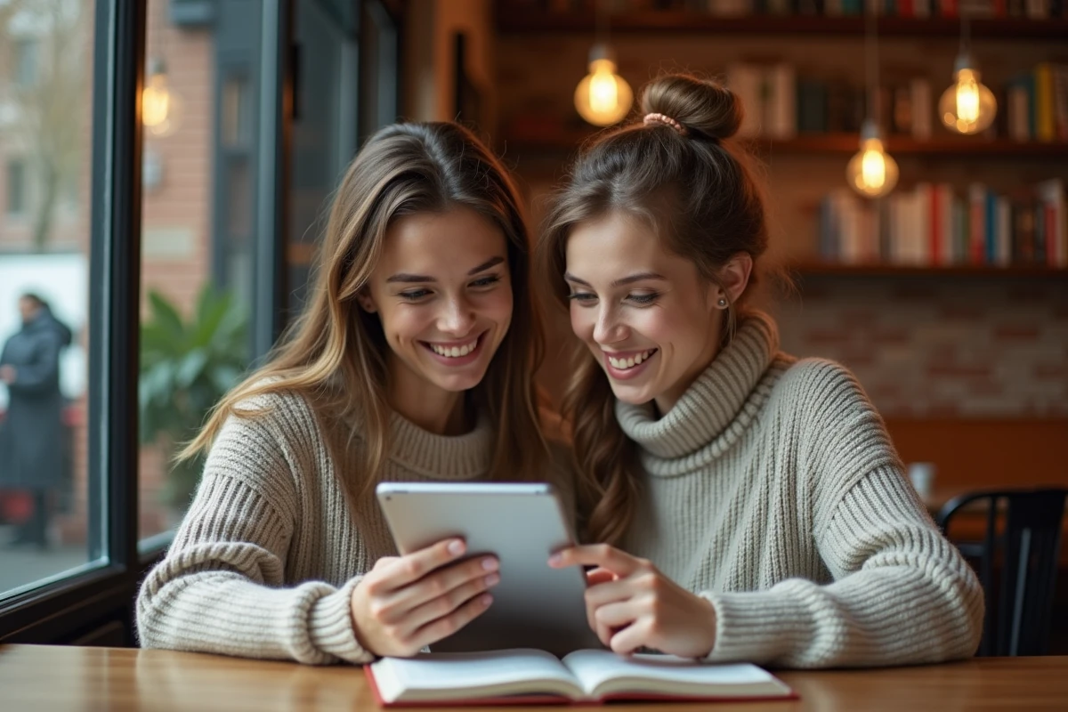 Deux femmes discutant autour d
